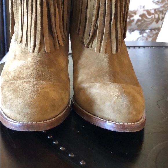 COPY - Saint Laurent “Curtis” Fringe Suede  Booties - Picture 6 of 8